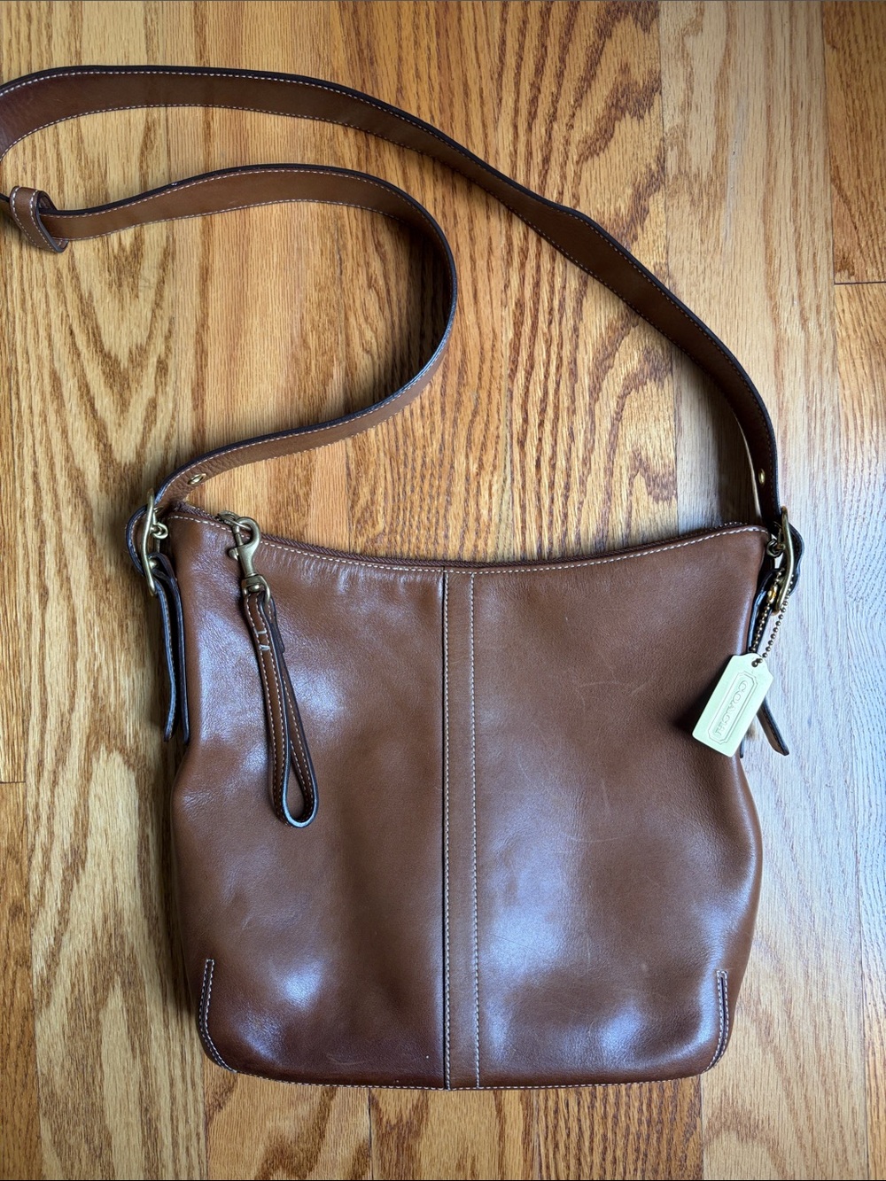 Coach Vintage Legacy Slim Duffle Cognac Leather Shoulder/Crossbody Leather Bag
